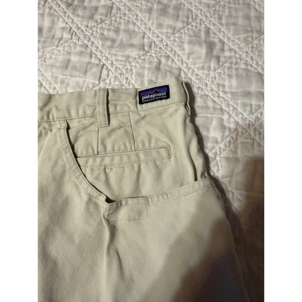 Patagonia Stand Up Shorts Mens 35 Tan Heritage Organic Cotton Canvas 7in Inseam